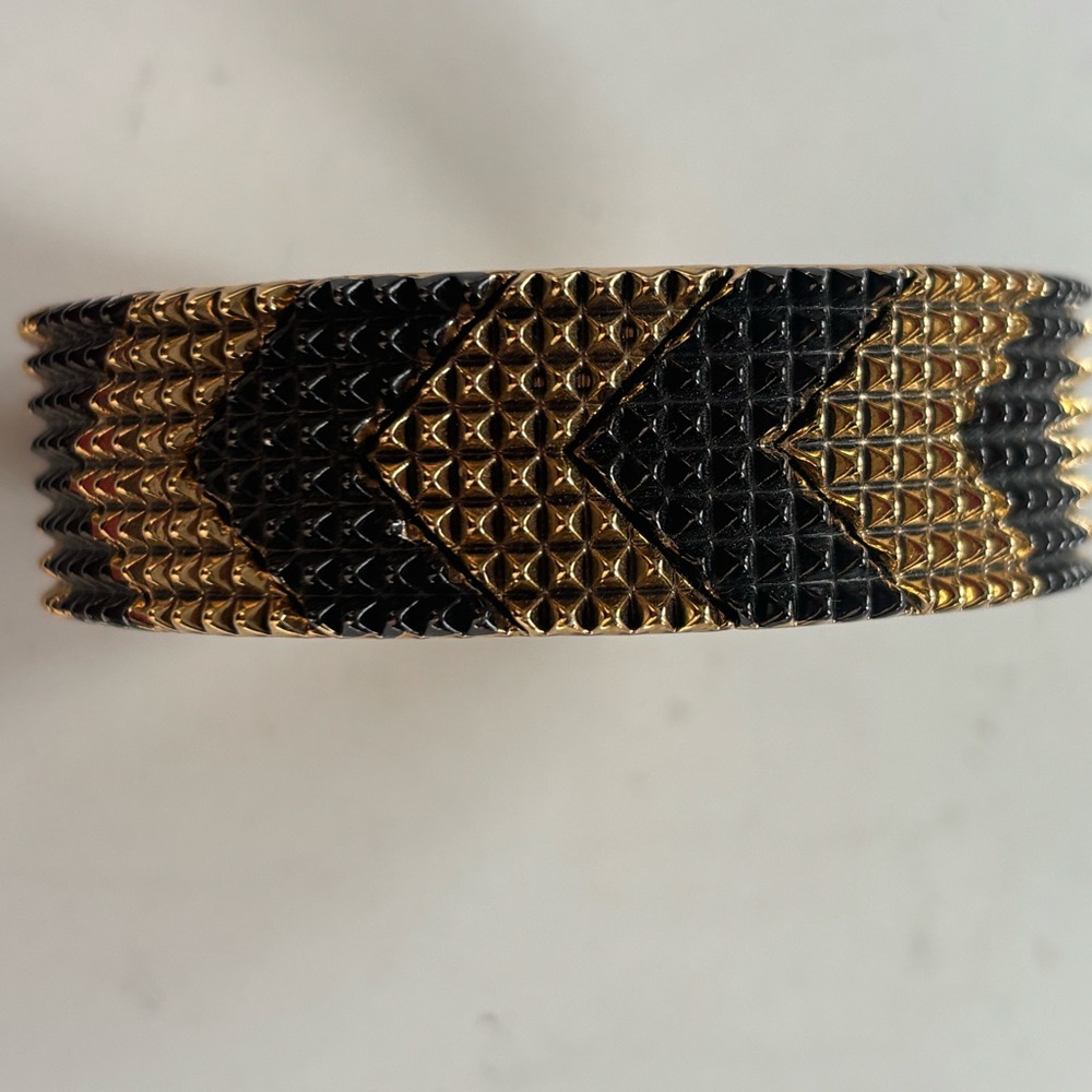 House of Harlow 1960 Gold and Black Geometric Bracelet